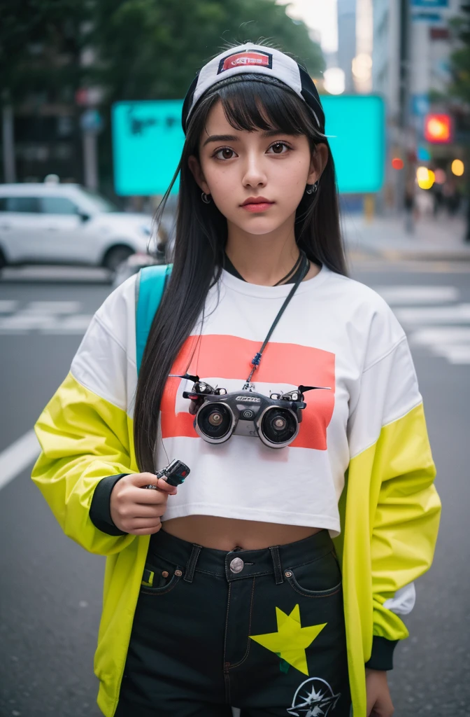 Uma garota de 16 anos, hacker and rebel technology expert who fights against oppressive systems and for freedom of information. Ela possui mini drones voadores que a protegem. Em suas roupas tem luzes neon.
