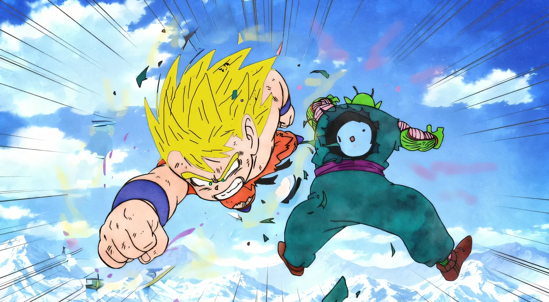 energia dourada estilo anime.