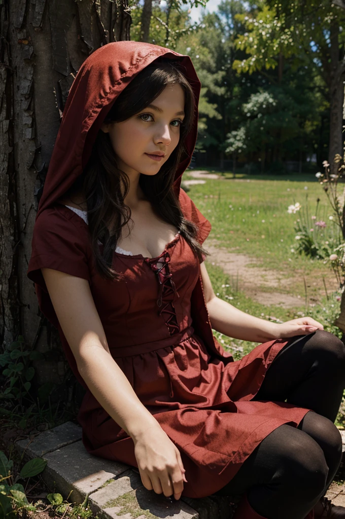 Illustration for the fairy tale Little Red Riding Hood