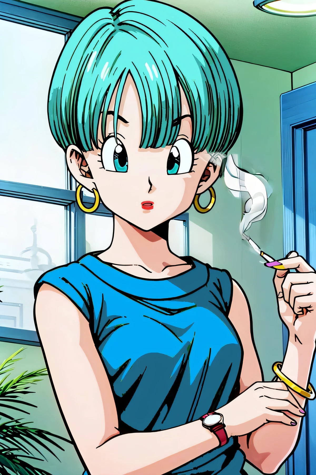 cigarette smoke,anime.