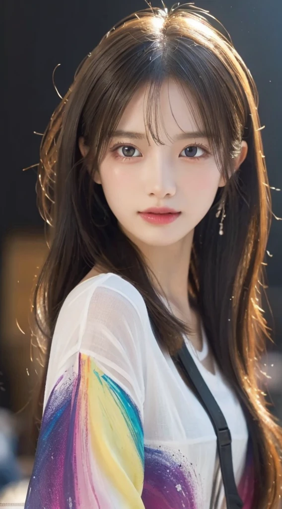 masterpiece, best quality, (extremely detailed CG unity 8k wallpaper, masterpiece, best quality, ultra-detailed, best shadow), (detailed background), (beautiful detailed face, beautiful detailed eyes), High contrast, (best illumination, an extremely delicate and beautiful),1girl,((colourful paint splashes on transparent background, dulux,)), ((caustic)), dynamic angle,beautiful detailed glow,full body
