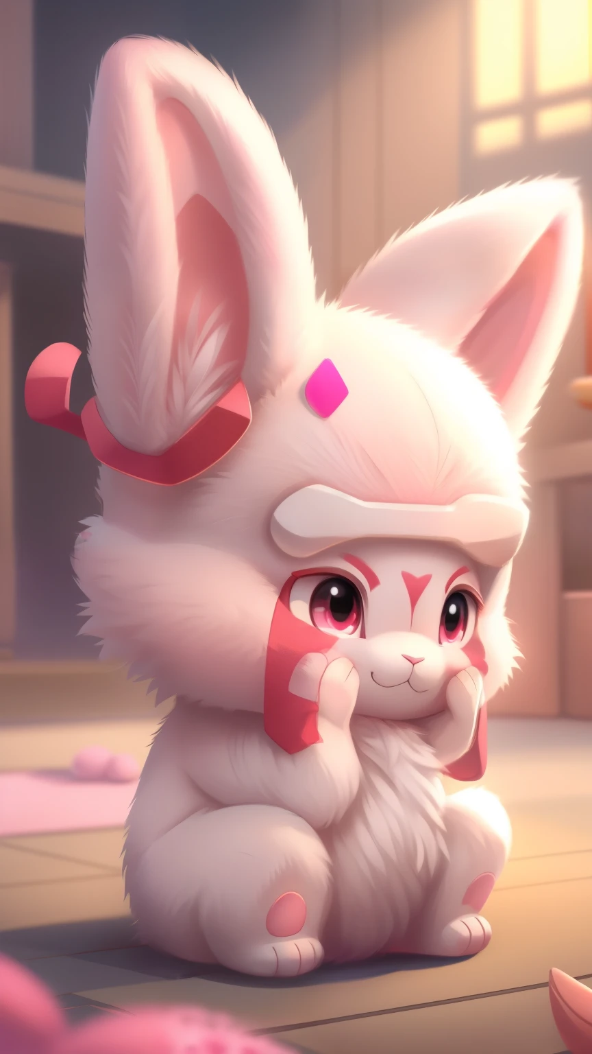 Pink rabbit, with eight uprising cultural characteristics, distinctive characteristics, rich connotation Jiangxi city IP has unique creativity and design, in line with the characteristics of the times Cute image, great affinity and communication Cute little animals Furry, anime, contemporary art, UHD