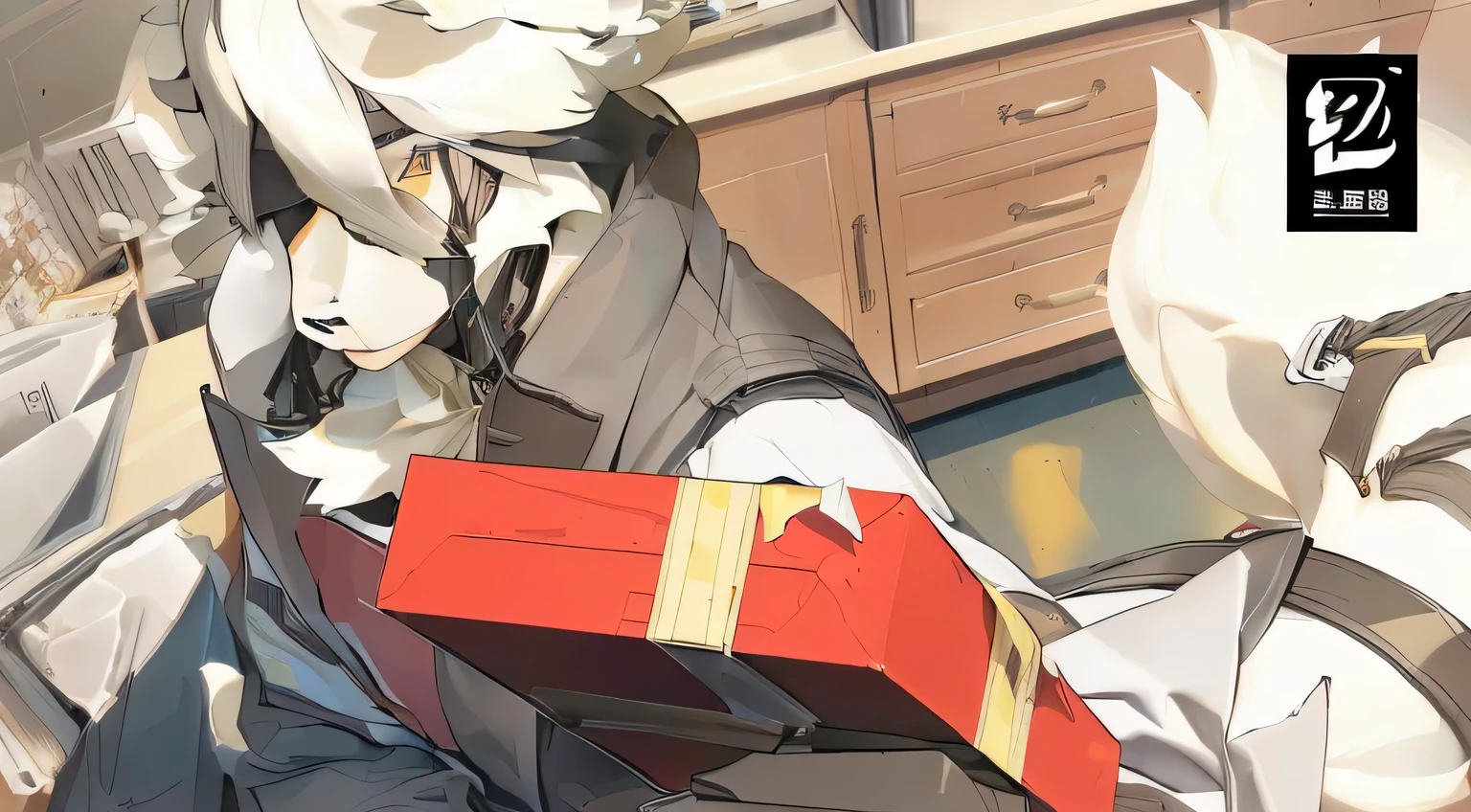 photo (man), Raw, Plain-looking man, (short hair, Gray-brown, Direct/Wavy), in office, Leaning on the table, Social Clothing, Unbuttoned shirt, (whole body :1.3), (masterpiece) (perfect aspect ratio)(Realistic photo)(best quality) (detailed) (8K) (HDR) (wallpaper) (movie lighting) (Clear focus) (Wheels within wheels)  
