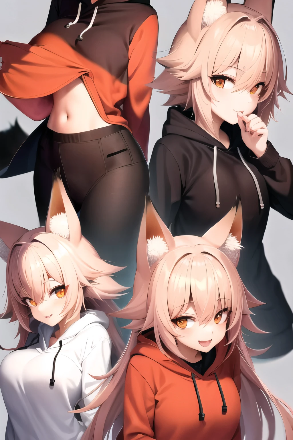 Anthro fox wearing a fox hoodie, cute