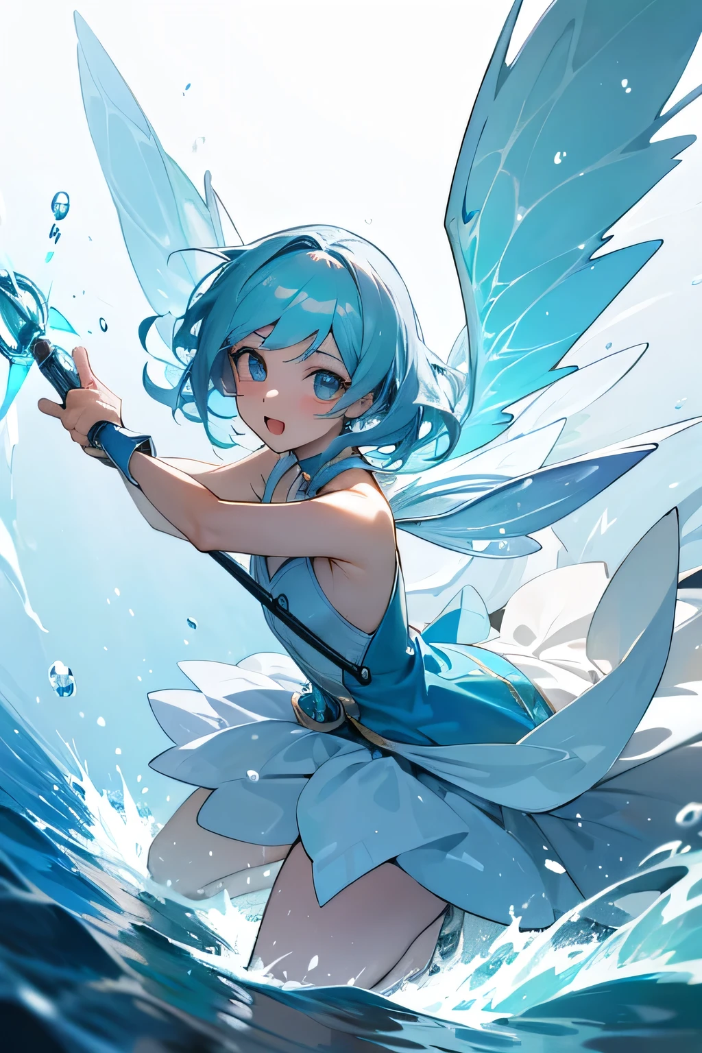 image of a water fairy controlling water with a magic wand