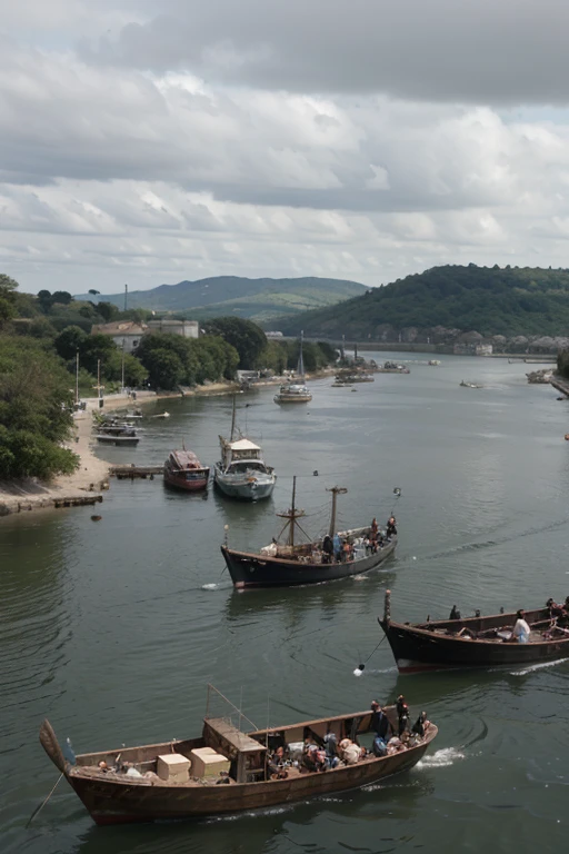 In the 1800s, un navire marchand portugais, loaded with valuable goods and slaves, naviguait sur le fleuve Zambeze, un des plus grands fleuves d'Afrique