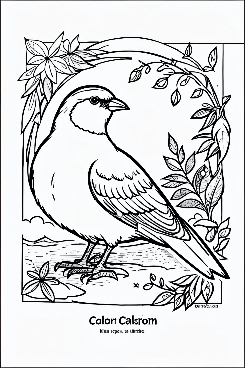 Birds coloring page