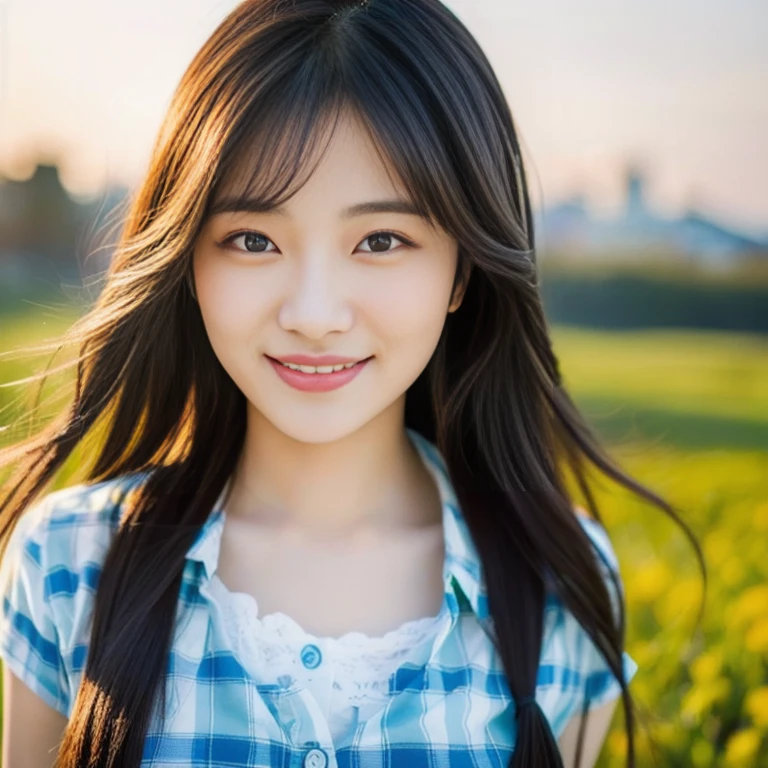 Long-haired woman wearing a plaid shirt poses for a photo, beautiful south korean woman, beautiful young korean woman, Korean girl, Cute young Korean face, gorgeous young korean woman, Jae Yeon Nam, cute korean stars, Lalisa Manoban, Jinyoung Shin, Cute young man with a sweet Asian face, young and cute girl, Cute girl - clear face, Korean women, bright colors 45,000,000,000 pixels