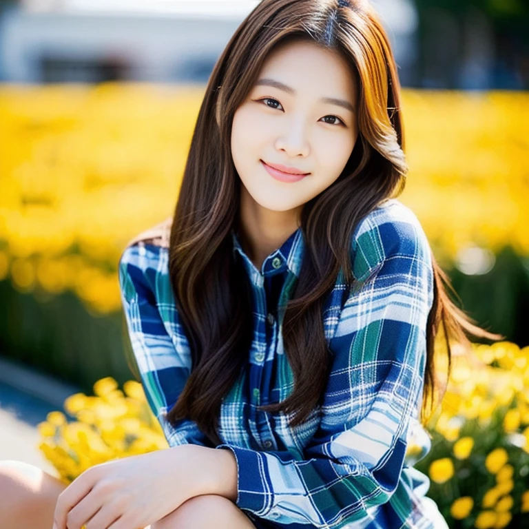 Long-haired woman wearing a plaid shirt poses for a photo, beautiful south korean woman, beautiful young korean woman, Korean girl, Cute young Korean face, gorgeous young korean woman, Jae Yeon Nam, cute korean stars, Lalisa Manoban, Jinyoung Shin, Cute young man with a sweet Asian face, young and cute girl, Cute girl - clear face, Korean women, bright colors 45,000,000,000 pixels