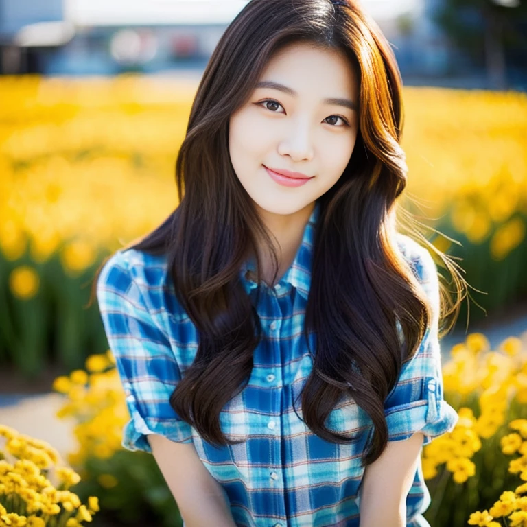 Long-haired woman wearing a plaid shirt poses for a photo, beautiful south korean woman, beautiful young korean woman, Korean girl, Cute young Korean face, gorgeous young korean woman, Jae Yeon Nam, cute korean stars, Lalisa Manoban, Jinyoung Shin, Cute young man with a sweet Asian face, young and cute girl, Cute girl - clear face, Korean women, bright colors 45,000,000,000 pixels