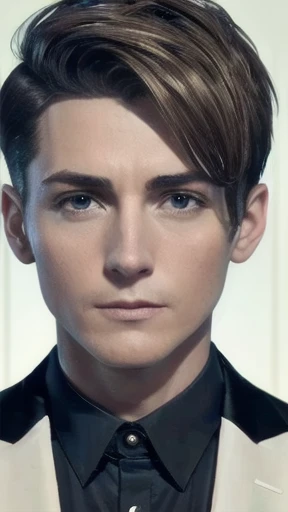 a perfect Jodie masculine man short hair, focus on the character's face.