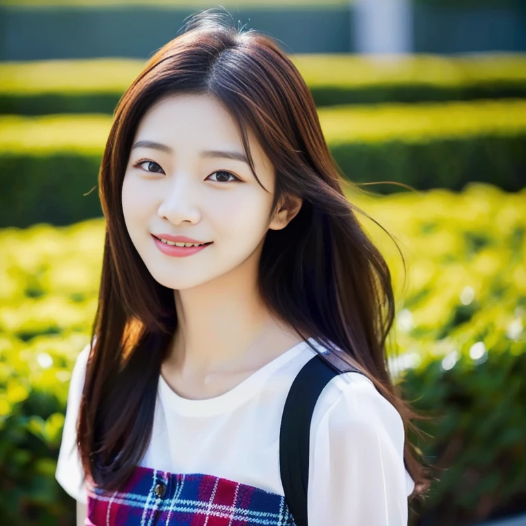 A long-haired woman wearing a dark red plaid shirt poses for a photo., beautiful south korean woman, beautiful young korean woman, Korean girl, Cute young Korean face, gorgeous young korean woman, Jae Yeon Nam, cute korean stars, Lalisa Manoban, Jinyoung Shin, Cute young man with a sweet Asian face, young and cute girl, Cute girl - clear face, Korean women, bright colors 45,000,000,000 pixels