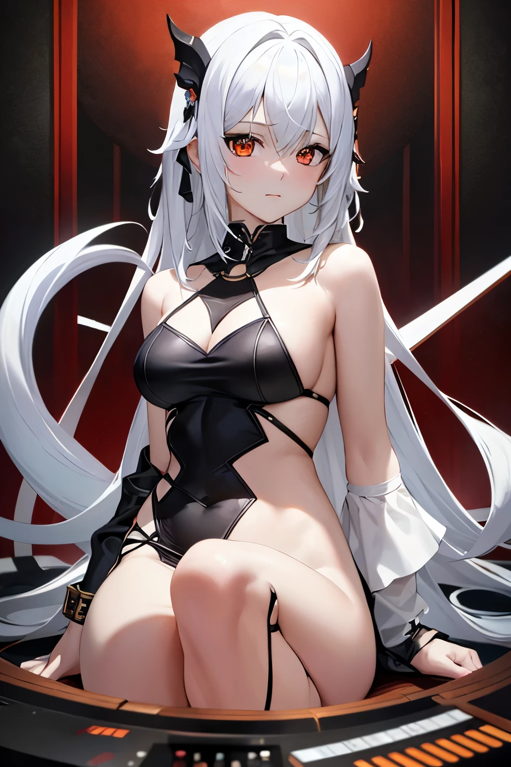 masterpiece, best quality, high quality, girl, white hair, naked, thighs, looking at viewer, hair ornament, laying Sampler: DPM++ 2M Karras, CFG scale: 12, Seed: 1767366779, Size: 768x512, Model hash: cd391015, Model: AbyssOrangeMix2_sfw, Denoising strength: 0.6, Clip skip: 2, ENSD: 31337, Hires upscale: 2, Hires upscaler: SwinIR_4x