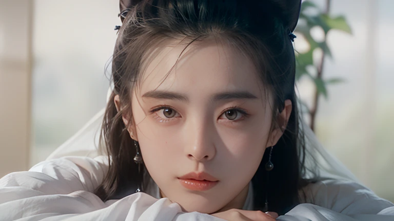 chinese ghost story,
(Wang Juxian:1.1),(Ni Xiaochen:1.2),Chenbyohun,1 woman,alone,black hair,long hair,hair bun,mole,realistic,clothes,bijouterie,Lips,earring,hair bun,중국clothes,Hanfu,looking for_consolation,beautiful detailed eyes,고대 중국 clothes,
(Pure white clothes:1.5),투명한 clothes,(흰clothes:1.5),
ancient background,calligraphy background,very long hair,(sheer curtain:1.3),gauze curtains,strap lift,tear,Eyes through hair,wallpaper,huge file size,Sinicization,Chinese art,shukezouma,Foreshortening,~at_Under,, best quality , masterpiece, illustration, very delicate and beautiful, very detailed ,CG,unity,8k wallpaper, amazing, in detail, masterpiece, best quality,official art,very detailed CG unity 8k wallpaper,absurd, incredibly absurd, huge file size , very detailed, mackerel, very detailed,beautiful and detailed girl, very detailed eyes and face, beautiful detailed eyes,light on the face,