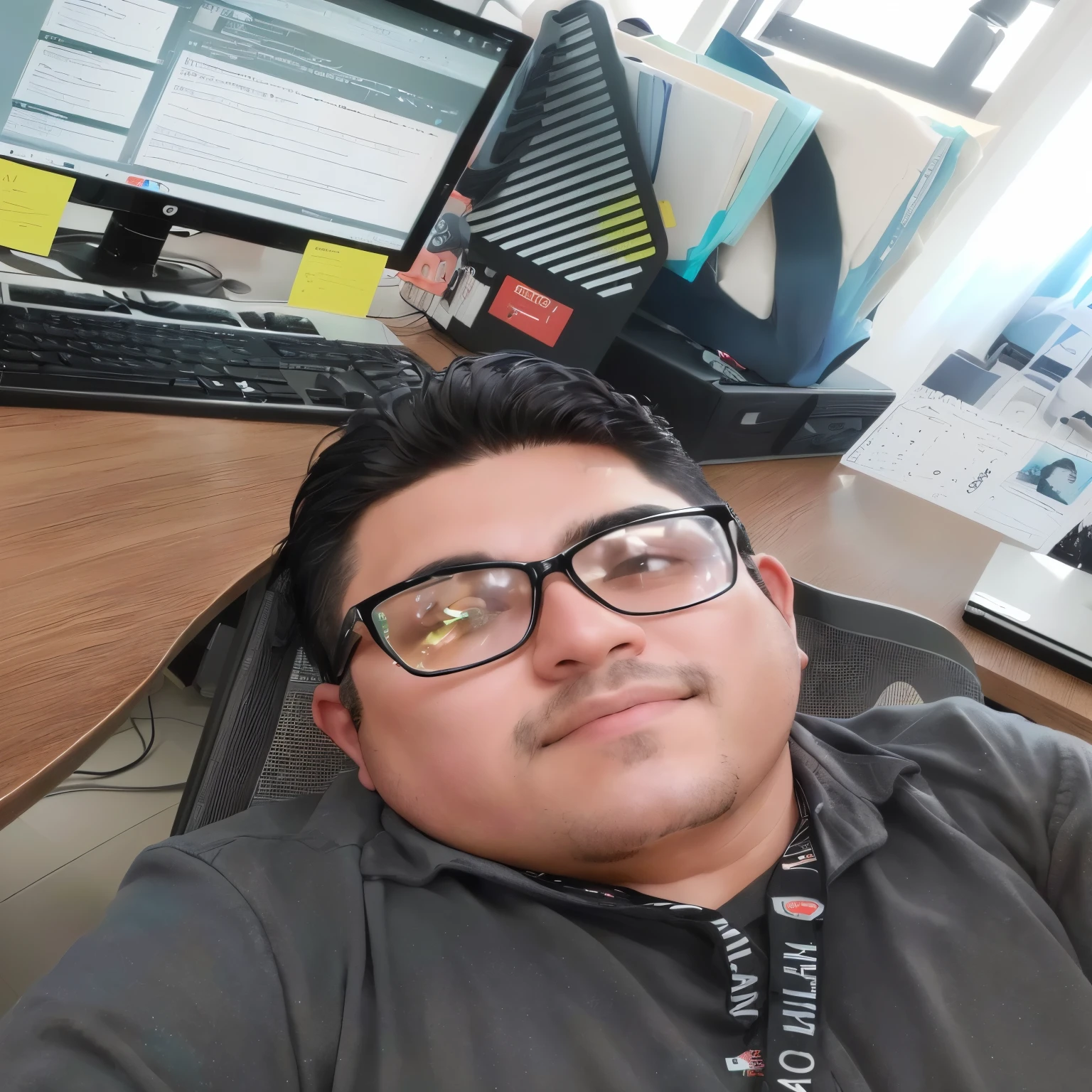 hay un hombre sentado en un escritorio con una computadora y un teclado, andres rios, zigor samaniego, eloy morales, jose miguel roman frances, imagen de muy muy baja calidad, victor maristane, estilo de castigo, foto realista, alex yanes, taken in the early 2020s, 8k selfie photography