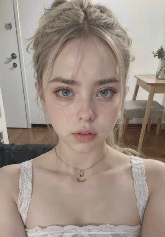 Billie Eilish, Billie Eilish face, fotorrealista, ultra HD, 8K.