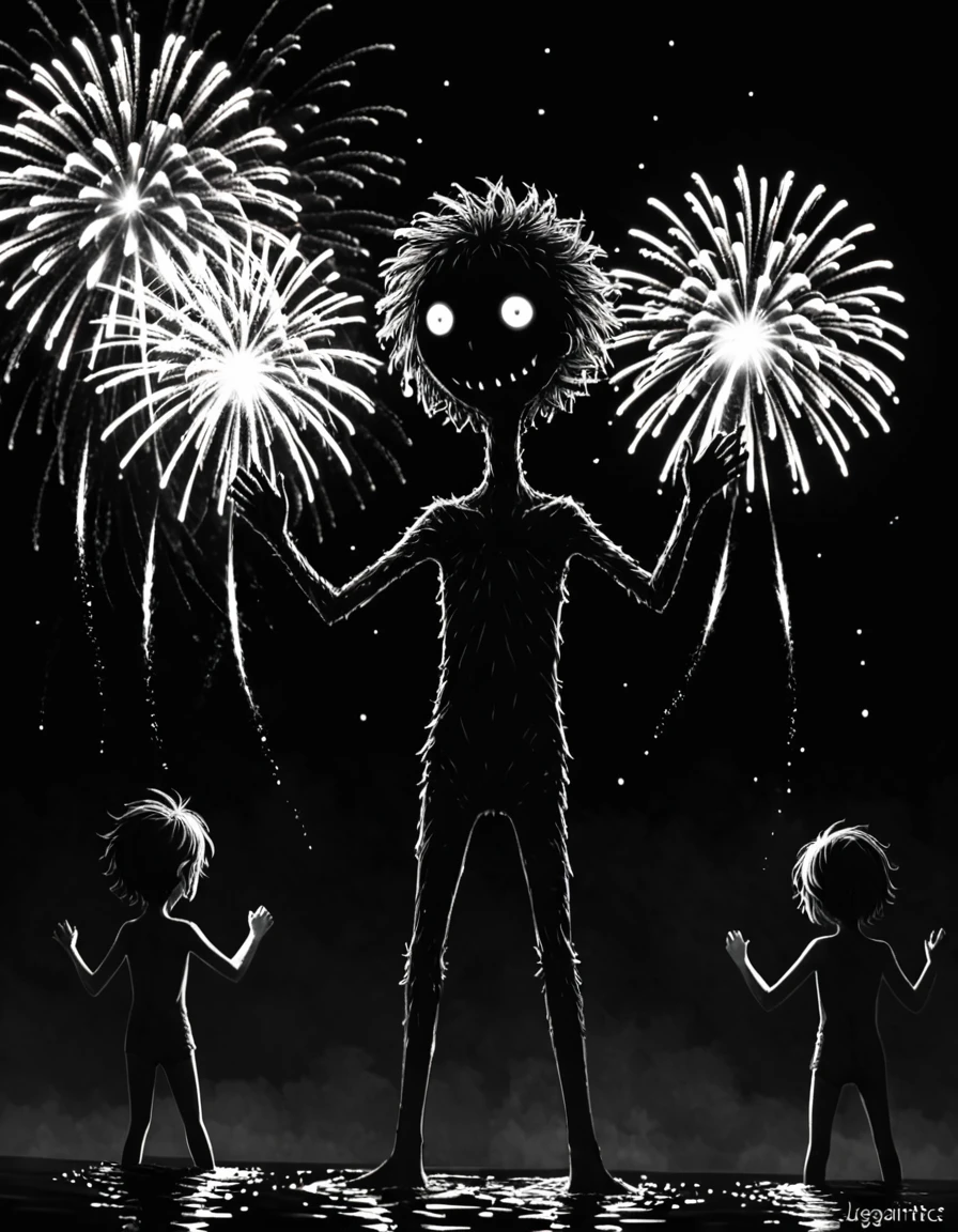 【prompt】
(masterpiece), best quality, expressive eyes, perfect face, At night, BREAK the sky is filled with countless vivid and colorful fireworks. BREAK The light of the fireworks reflects on the surface of the river. BREAK Fireworks burst continuously, creating a dazzling light show.
.
.
【ネガティブprompt】
verybadimagenegative_v1.3, ng_deepnegative_v1_75t, (ugly face:0.8),cross-eyed,sketches, (worst quality:2), (low quality:2), (normal quality:2), lowres, normal quality, ((monochrome)), ((grayscale)), skin spots, acnes, skin blemishes, bad anatomy, DeepNegative, facing away, tilted head, {Multiple people}, lowres, bad anatomy, bad hands, text, error, missing fingers, extra digit, fewer digits, cropped, worstquality, low quality, normal quality, jpegartifacts, signature, watermark, username, blurry, bad feet, cropped, poorly drawn hands, poorly drawn face, mutation, deformed, worst quality, low quality, normal quality, jpeg artifacts, signature, watermark, extra fingers, fewer digits, extra limbs, extra arms,extra legs, malformed limbs, fused fingers, too many fingers, long neck, cross-eyed,mutated hands, polar lowres, bad body, bad proportions, gross proportions, text, error, missing fingers, missing arms, missing legs, extra digit, extra arms, extra leg, extra foot, ((repeating hair))