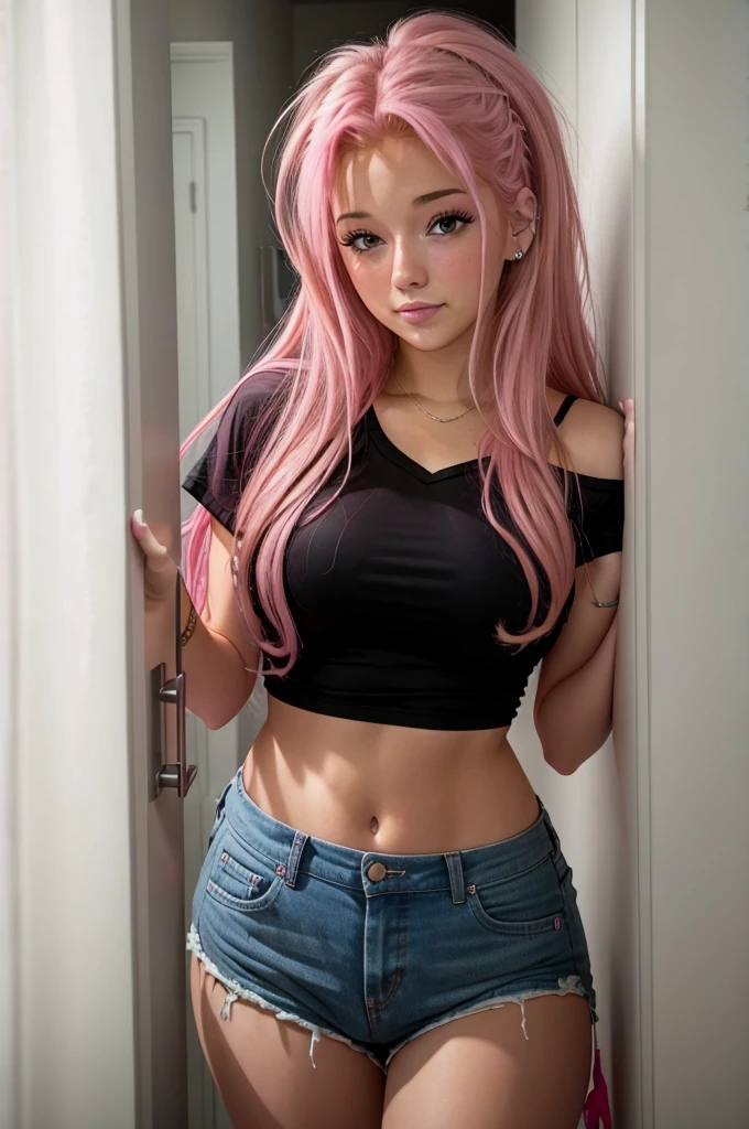 Breckie Hill, pink hair, 8k