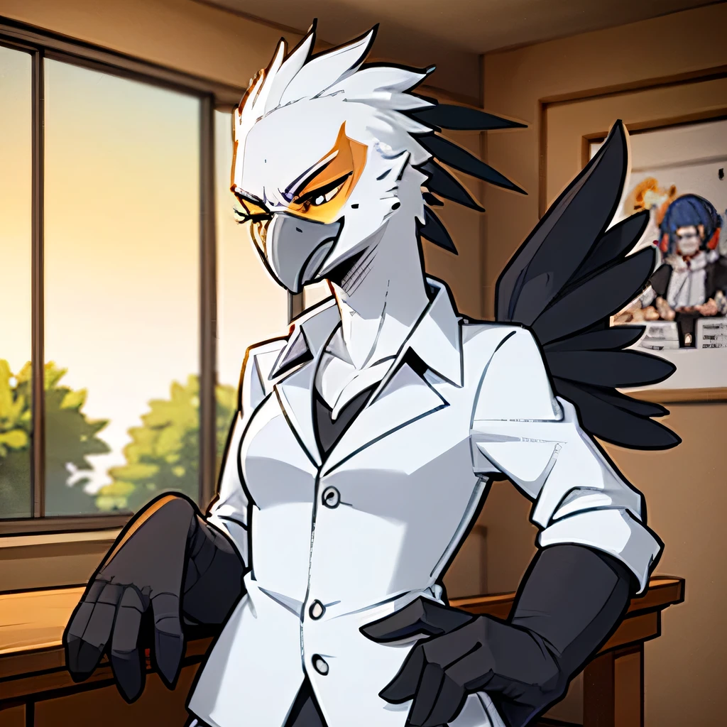 A secretary bird martial artist