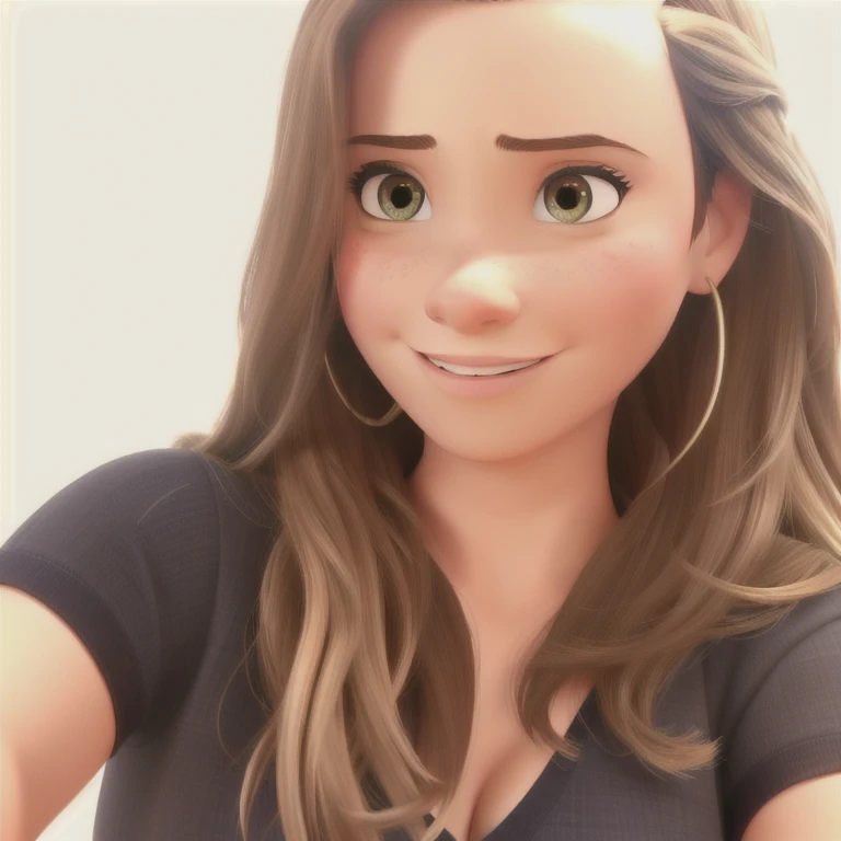 uma mulher estilo Disney pixar, alta qualidade, better quality