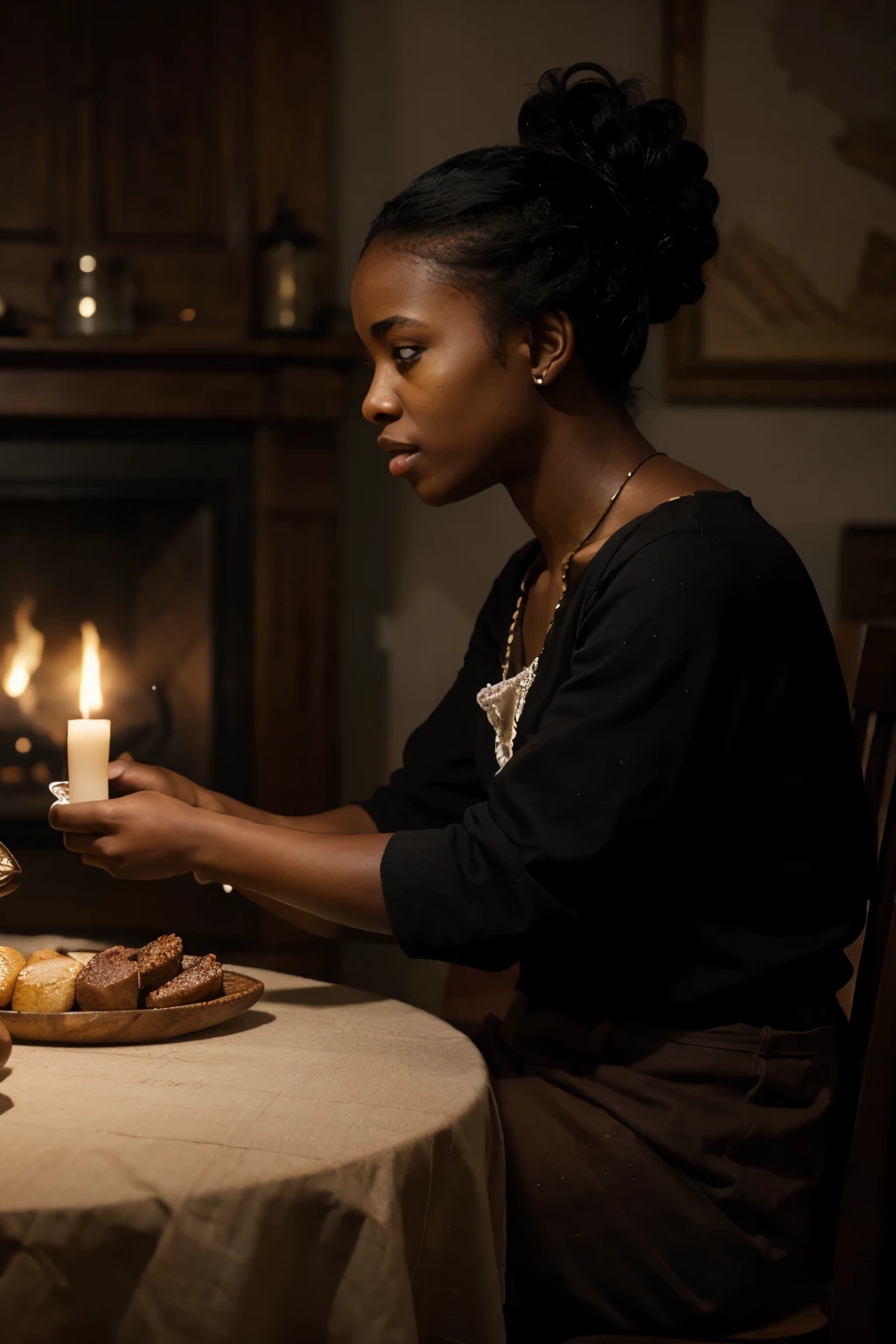 Black people around a table in the 1810s