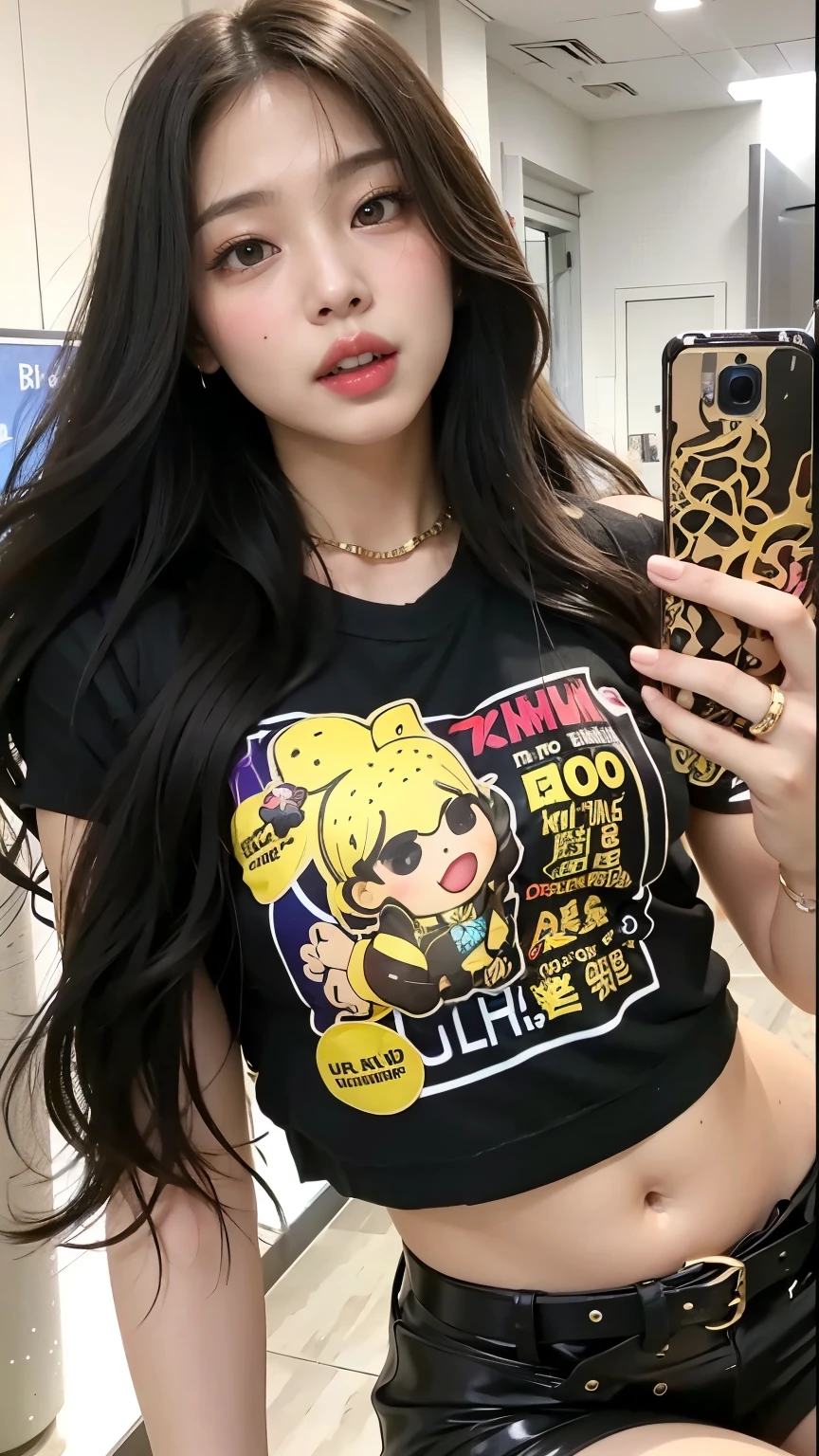 The character costume is KPOP, 9 sets of anime character stickers with different expressions, Hallyu collection style, Anime K-pop art style, Hallyu frontline style, Hallyu art style, kpop style, Official artwork, Chibi Art, Pisif, Blackpink style, Cute KPOP artwork in various poses, The popularity of the art station Pisif