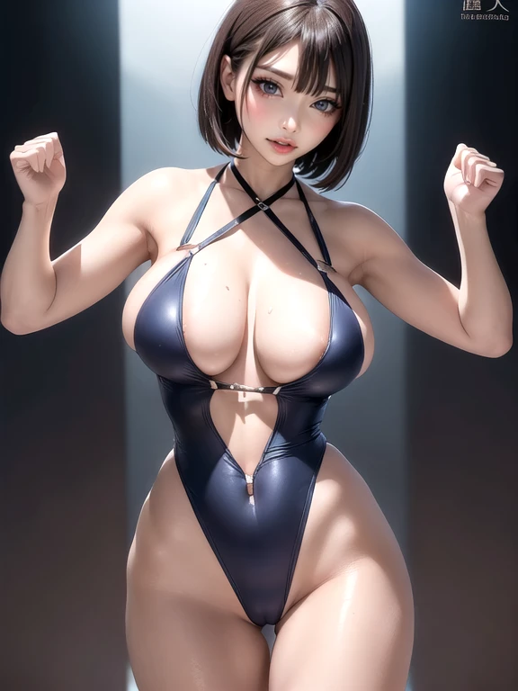 22 year old Japanese woman,(非常にdetailedな肌)(Beautiful female body)(美しいBig Breasts)(Big Breasts)(Pale skin)(Pointed Chest),(Erect nipples)(Best image quality)(Hyperrealist portrait),(8k),(Ultra-realistic,最high quality, high quality, High resolution)(high quality texture)(Attention to detail)(Beautiful details)(detailed,Extremely detailed CG,detailed Texture)(Realistic facial expressions,masterpiece,in front,dynamic,bold),(((short pixie cut))),(Very thin hair)(Super Straight Hair:1.5)( sleek bangs,Very light coppery amber hair,Hair in one eye) (((Wearing a competition swimsuit))) (((Her nipples are visible)))(((Accentuate the crotch)) (((Her swimsuit has shifted and her nipples are visible))) (((Front view))) (((Accentuate the crotch))) (((She arches her back to accentuate her buttocks))) (((The lines of the body are clearly visible)))、(((Depiction of beautiful fingers))) (((Beautiful body depiction))) (((Accentuate the crotch)))(((I can see your thighs)))(((M-shaped legs)))、(((Full body photo)))、(((Low angle photo)))、(((Correct ankle orientation)))(((The correct number of legs))) (((Accurate Body Composition))) (((正確な正面からのFull body photo)))(((Exact number of hands)))