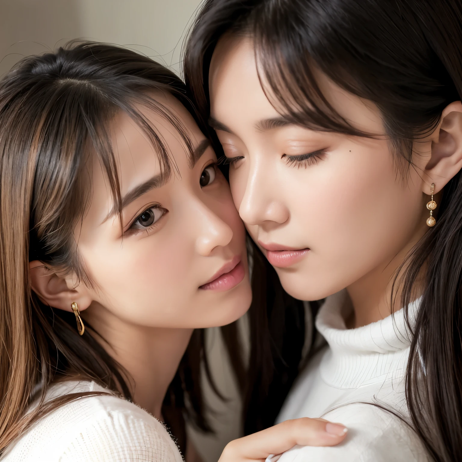 a couple kissing 