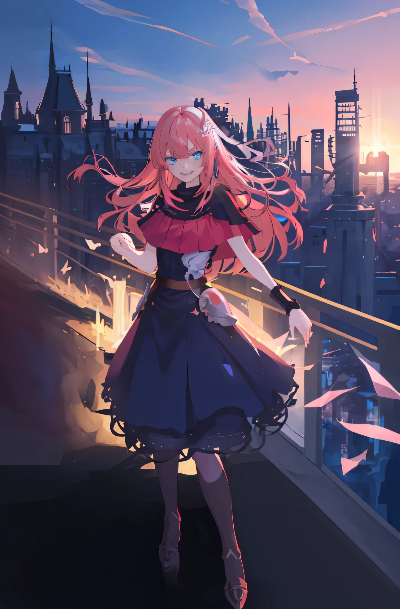 [(city Background:1.4)::5],Original,(Illustration:1.1),(Best Quality),(masutepiece:1.1),(the Extremely Detailed CG Unity 8K Wallpapers:1.1), (Colorful:0.9),(mid-shot:0.95),(very detailed beautiful full body),Dynamic Angle,(Solo:1.2), (girl),(((Adult))), (Detailed beautiful eyes:1.15), (Beautiful face:1.15), (glowing sky blue eyes:1.25////),(jewely eyes),(pink medium hair),(Blunt bangs),(half updo),(Red Star Hairpin),(+perfect hand+:1.21),(Draw an illustration of a fantasy girl),(Religious),(Wearing fantasy knight clothes),(white knight),(Contempt and contempt),Furious,(Beautiful Slender Girl),((Adult)),((furious laugh)),((evil smile)),((full body)),