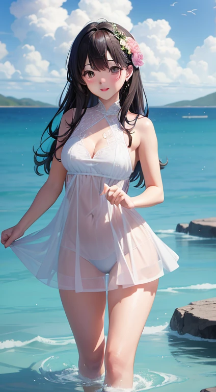 there is a picture of a beautiful湖 with pink flowers, Flowers and sea everywhere, beautiful場所, Flowers and sea everywhereが雨を降らせる, beautiful美学, beautiful、dream-like、Breathtaking, beautiful自然, beautiful湖 background, beautiful湖, beautifully、aesthetic, とってもbeautiful, really beautiful自然, beautiful構成, とてもbeautiful写真, とてもbeautiful景色, これはbeautifulです, Nico Henrichon