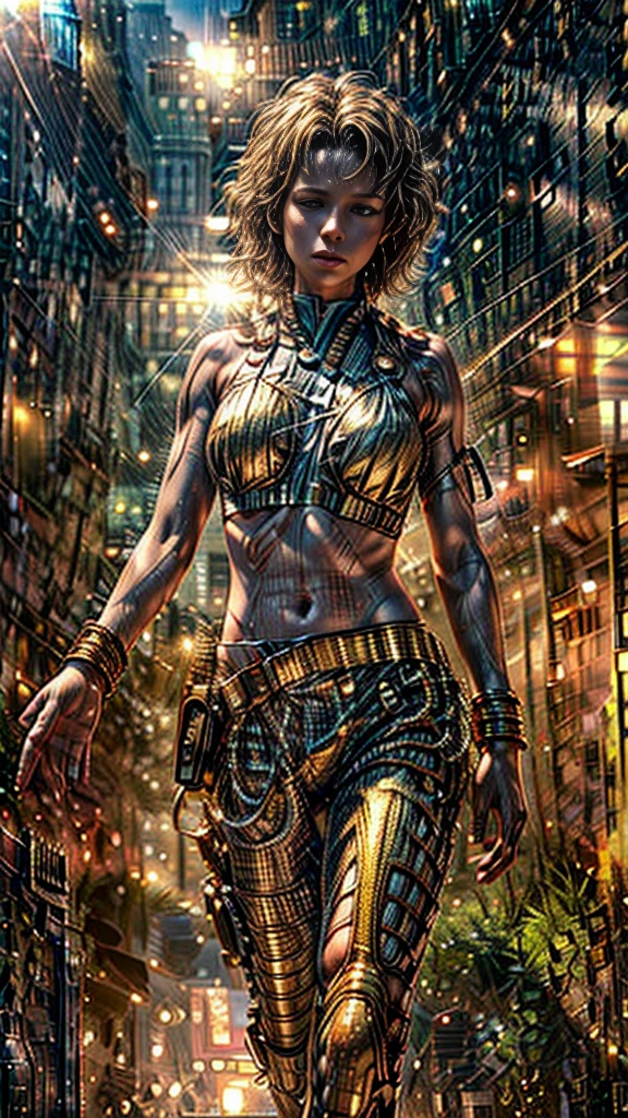 8K, Best Quality, Masterpiece, Ultra High Resolution, (Realism: 1.1), Original Photo, (Realistic Skin Texture: 1.3), (Film Grain: 1.3), crazy shiny dancing golden god