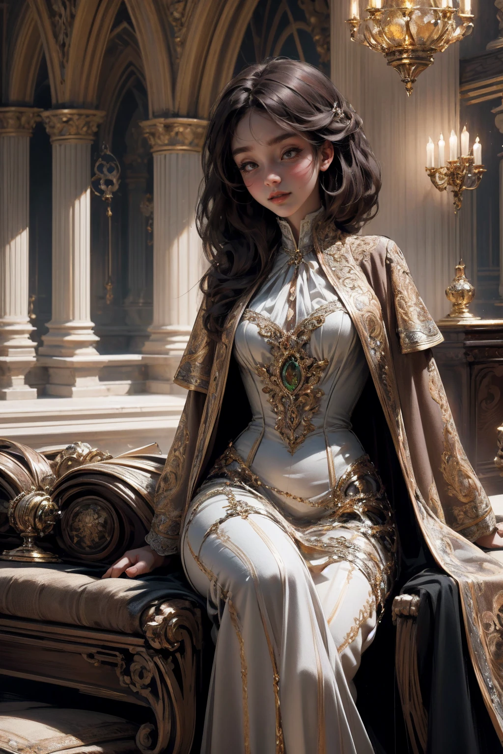 { - anatomy error}(Masterpiece - Ultra-detailed, very high resolution) Prepare to be enchanted by a true masterpiece that combines ultra-detailed art with high-resolution rendering. This work depicts a mesmerizing woman with very long brown hair (1.3) and captivating gray eyes (1.2), emanating an aura of elegance and mystery in Victorian settings. The intricate details and realistic textures invite you to explore every aspect of this enchanting composition. Woman wearing beautiful classic Victorian costume from the year 1878. Red lips. Happy face. Smiling. light green (gold) dress. Laying on the ground, whole body. dynamic poses. Get ready to dive into a world where beauty and craftsmanship merge perfectly, kissing a black man.