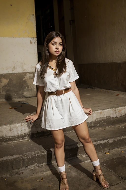 cute latin girl venezuela los andes white gocha light brown hair brown eyes black mini skirt