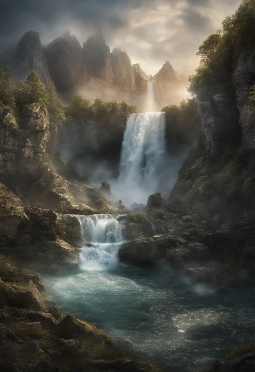 waterfall，Candles，sea of clouds，dynamic，mysterious，Different world，The best view．