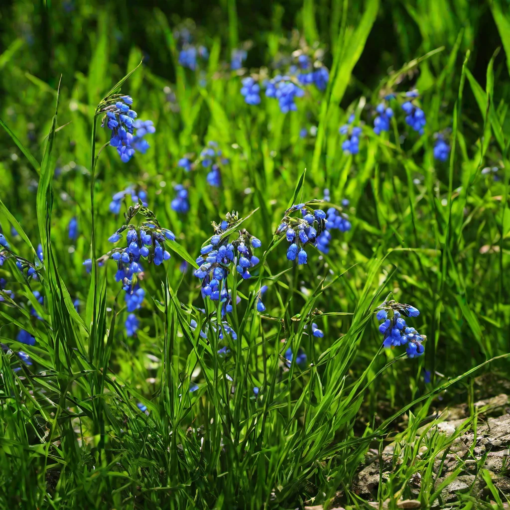 (masterpiece, best quality:1.2), grass, flowers, plants, nature, realistic, blue flowers, Symphytum caucasicum