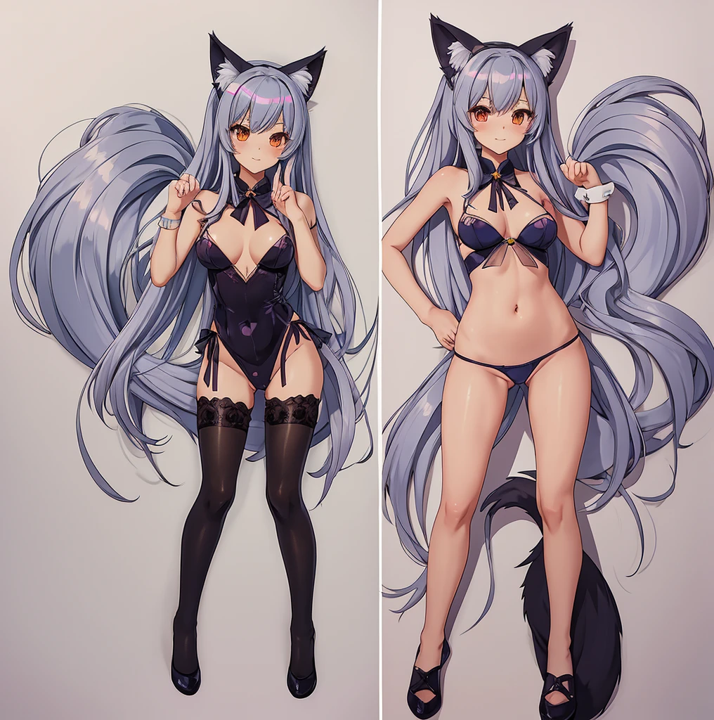 a sketch of a woman standing in lingerie, looking back and her head to the side, lewd face, a girl with a cat ears and a bow, female furry mini cute style, a drawing of a debauchery priest many cultist of aphrodite, pudica pose gesture, small cute outline, cell shaded adult animation, sketchy artstyle, holo is a wolf girl, fursona furry art commission, oc commission, lineart, fursona commission, cute!! chibi!!! catgirl, anime catgirl, fox from league of legends chibi, commission for high res, cute anime catgirl, clean anime outlines, full body zenkai! asuka suit, gesture drawn, holding a pudica pose, body pose!, full body drawing, realistic body proportions, full character body, full body concept, full body; front view, female full body, realistic proportions!!, entire body