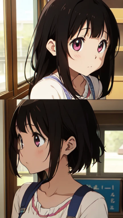 chitanda Eru,Small breasts,Confused expression,