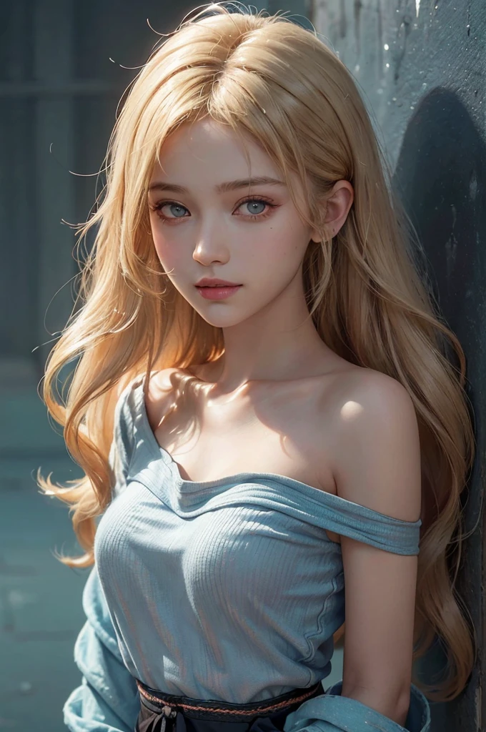 Imagen full body, Young woman Germán y , blonda long hair, Brown ejes, (ultra realisic), (Illustration), (Resolution Enhancement), (8K), (Extremely detailed), (Best Illustration), (beautiful-detailed eyes), (Best Quality), (The ultra-detailliert), (Masterpiece ), ( wall paper), (Detailed face),a blond, Wavy hair,(hi-top fade:1.3), (Smiling broadly, bright look), dark theme, soothing tones, muted colors, High contrast, (Natural skin texture, hyperrealism, Soft light, edgy),exposure blend, medium shot, Bokeh, (HDR:1.4), High contrast, (films, teal and orange:0.85), (muted colors, faded colors, soothing tones:1.3), Low saturation, (hyperdetailed:1.2), (black:0.4)