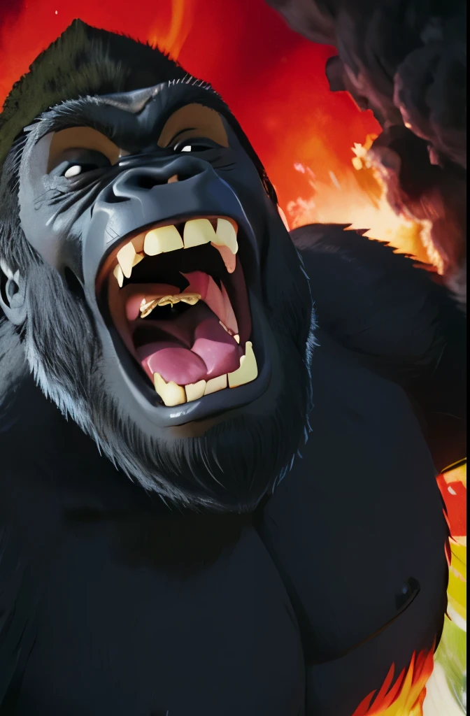 Gorillas are falling from the sky like rain