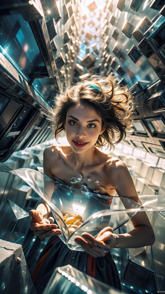 masterpiece,best quality,aesthetic,detailed face,subsurface scattering,bird view, wrenchsfantasy,fantasy,1girl,photo of a cute girl,light smile,charming,20yo,asymmetrical hair.Swaying hair,Electric blue hair,glowing,cloud,colorful starry,stars,broken,
space style,style-swirlmagic,style-sylvamagic,rainbow-candy, legendary, outstanding, delicate, elegant, luxury, creative, beautiful classic contemporary fine cinematic composition, great expressive dynamic dramatic atmosphere, spectacular light, symmetry, detailed, rich colors, ambient background, inspiring, lovely grand lucid wonderful surreal perfect complex intricate color, stunning epic colossal imposing amazing singular fascinating massive