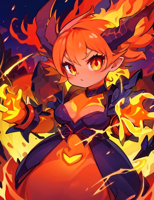 anime girl with fuego and flames in her hands, fuego demon, chica anime demonio, fuego!! cuerpo completo, chica demonio, llama conjurando ado, mika kurai demonio, ninfa infernal!!!, she has fuego powers, chica monstruo anime, demonio giesha, demonio, infierno ardiente, fuego elemental, diabolical, lava and fuego goddess