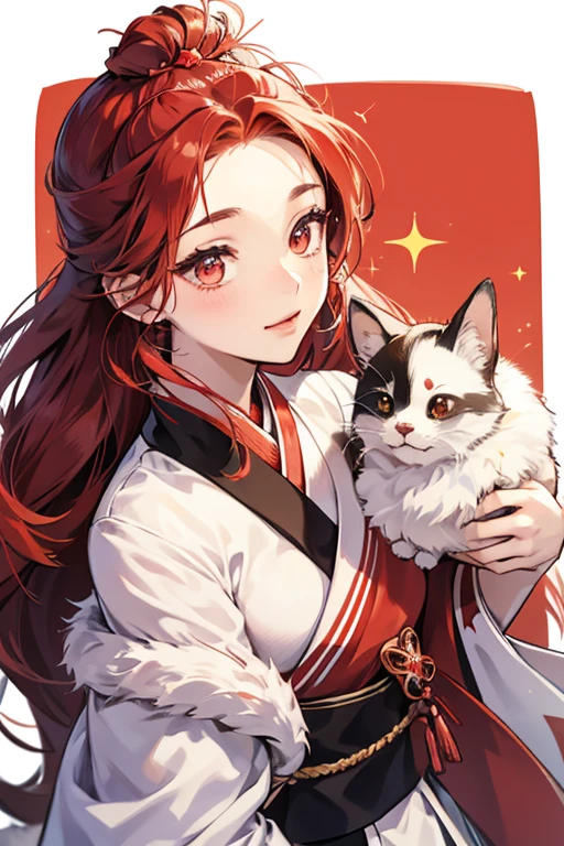 Atsuatsutchi is light red with chubby cheeks and a tuft of fur on her forehead. There is a red heart on the back of her head, and it makes Atsuatsutchi appear to have two small ears. SPARKLE; GLITTER