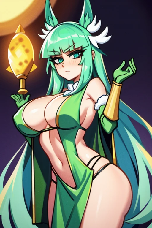 Busty druid girl in exotic clothing