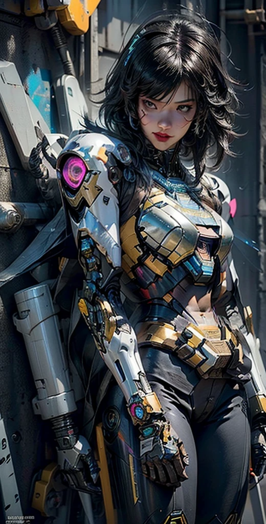 Super detailed, advanced details, high quality, 最high quality, High resolution, 1080p, hard disk,(pharah),overwatch,beautiful cyborg woman,Mecha cyborg girl,battle mode,Mecha body girl,She wears a futuristic mech