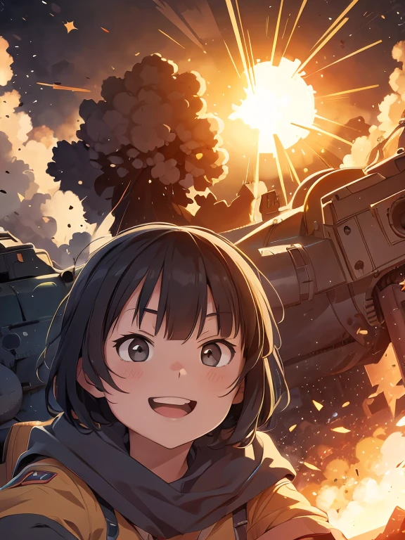 Selfie in front of a nuclear explosion