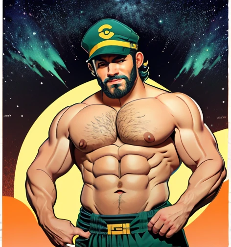 plump, chubby, extremely thick thighs, large belly, wearing only green swim trunks..muito barbudo. 56 anos.apana 1 umbigo. Barriga detalhada. wearing cap. Homem barbudo gordo e sexy de 50 anos,cheio de suor,corpo todo,barriga grande, barba branca, fios brancos,((Vestindo uma camisa branca aberta desabotoado , e sunga,  capacete de engenheiro)),rosto atordoado,Abra as pernas,in the background a building under construction and machines for building construction, vista de baixo,  uniforme de engenheiro, construtor. Api. detalhado, gesticulando para o expectador fotografia de Corpo completo imagem de corpo inteiro. Scratching the balls, acariciando a suas virilhas, volume na virilha normal. Fumando cigarro tragando um charuto cubano. Usando sunga amarela.