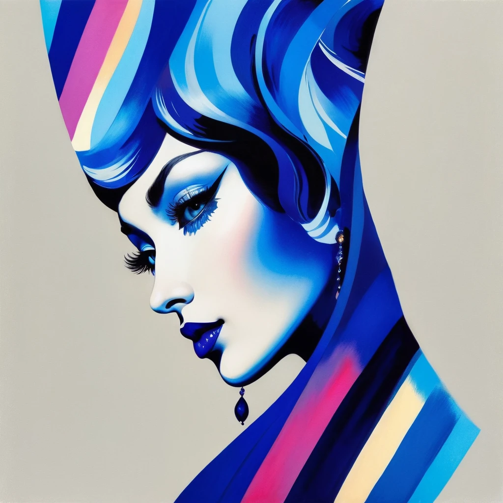 chiaroscuro technique on sensual illustration of an elegant queen , vintage ,silky dress, matte painting, by John Singer Sargent, by Harumi Hironaka, extremely soft colors, vibrant, pastel, highly detailed, digital artwork, high contrast, dark dramatic, refined, tonal, an intimate, seductive studio setting with a focus on sensuality and romance. Utilize soft, warm lighting that bathes the space in a gentle, inviting glow. Incorporate luxurious fabrics, plush furnishings, and a touch of decadence to evoke an opulent ambiance. The scene should exude an air of serenity and anticipation, inviting the viewer into a sensual and romantic space