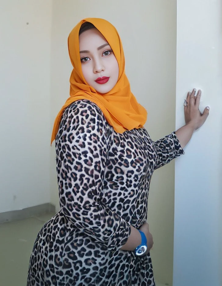 ((Best quality, 8k, Masterpiece :1.3)), Sharp focus :1.2, (Indonesian model with red hijab), ((big breasts)), Highly detailed face and skin texture, Fine eyes, Double eyelids, Make-up face. lipstick. (((hijabi))).
((Pantyhose)), ((tank top shirt)). Stand. in front of the make-up mirror