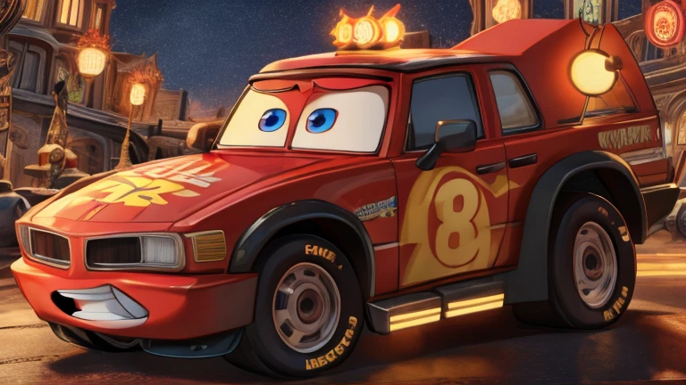 Lighting McQueen tongue out