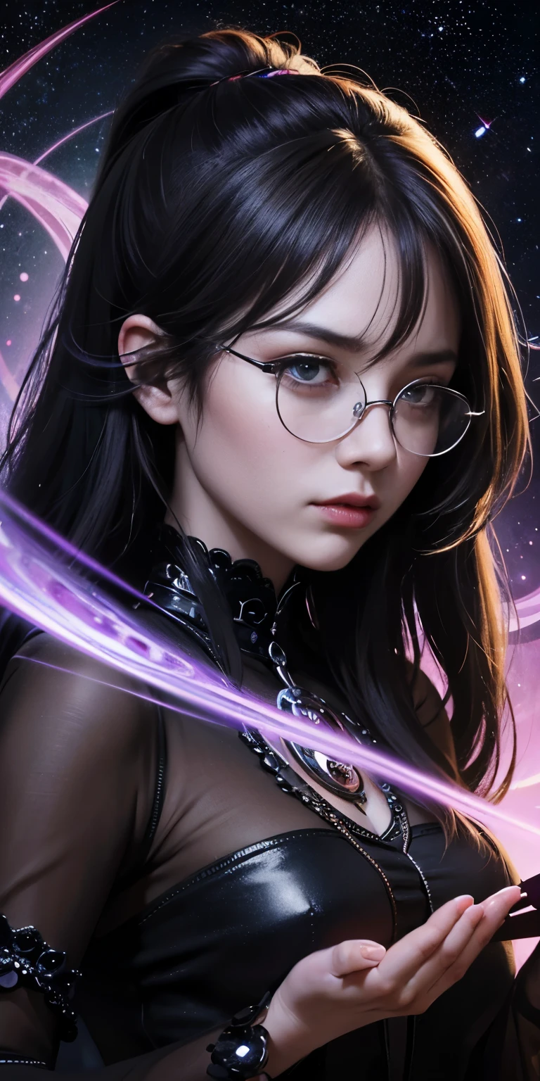 (highest quality,High resolution:1.2),(dark,Threatening:1.1),(Bad luckな:1.1), In the vortex of space,
Heart of a Goth Maiden, Very dark shade.
Her Eyes, Like dazzling fur in a starless haze,
A symphony of despair in their eyes.
Her Mogul Snaps, Mysterious Cemetery,
Think about it, The source of her sadness.
Black hair swaying in the moonlight,
She weaves despair into her dreams.
oh, Her Soul, Shadow&#39;Embrace,
Take me to space.
At each step of the Kelhudelgoring, She summons darkness,
Dance of the Void, Whippler Big Spark.
Her touch is the cold caress of the void,
In her vague existence, I am left confused.
For Love, Bumblewisk, Cosmic Power,
Stars shining in the endless night.
Confusion swirls, Let the emptiness cry out,
Our love is a dazzling dream in the universe.
Gothic Witch of the entire star world,
In your void, I find my soul.
Hypermaximalist, Anime Style, Breathtaking oil paintings, Surreal, Ultra-realistic digital illustrations that mimic the style of oil paintings, Seamlessly blending Alex Grey&#39;s psychedelic visionary art with H&#39;s biomechanical aesthetic.R. Giger. Great composition, masterpiece, highest quality, (devil,Satan,Lucifer:1.1),(devilish:1.1),(Bad luck,Bad luckな:1.1),(Powerful figure:1.1、Big Breasts、Glasses) 、 ((((Huge glasses, Nerd Glasses, thick glasses, Round Glasses)))),(((Big Breasts)))、(Red eyes glow:1.6)、(Red glowing eyes,Sharp teeth:1.1),(Black wings,thick,shabby:1.1),(hellish landscape:1.1),(fire,sulfur:1.1),(Threatening atmosphere:1.1),(dark shadows,Threatening presence:1.1),(Bad luck clouds,Stormy Skies:1.1),(dark,Spooky atmosphere:1.1),(Bad luck aura,Evil energy:1.1),(dark aura,cigarette:1.1),(Extreme heat,Burning Flames:1.1),(Surreal,Nightmare Visions:1.1),(Predicting the end:1.1),(Twisted corners,Fiery crown:1.1),(Bad luck whispers,devilish laughter:1.1),(Cries of pain,echoing screams:1.1),(Bad luck symbols,Ancient runes:1.1),(Mysterious Relic,dark artifacts:1.1),(Infernal Ritual,Ritual sacrifice:1.1),(devilish minio